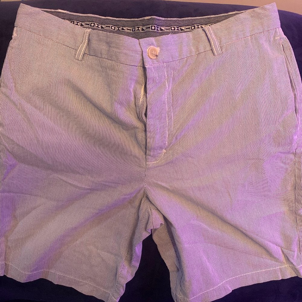 Zod - Pinstripe Blue Shorts 36 Waist